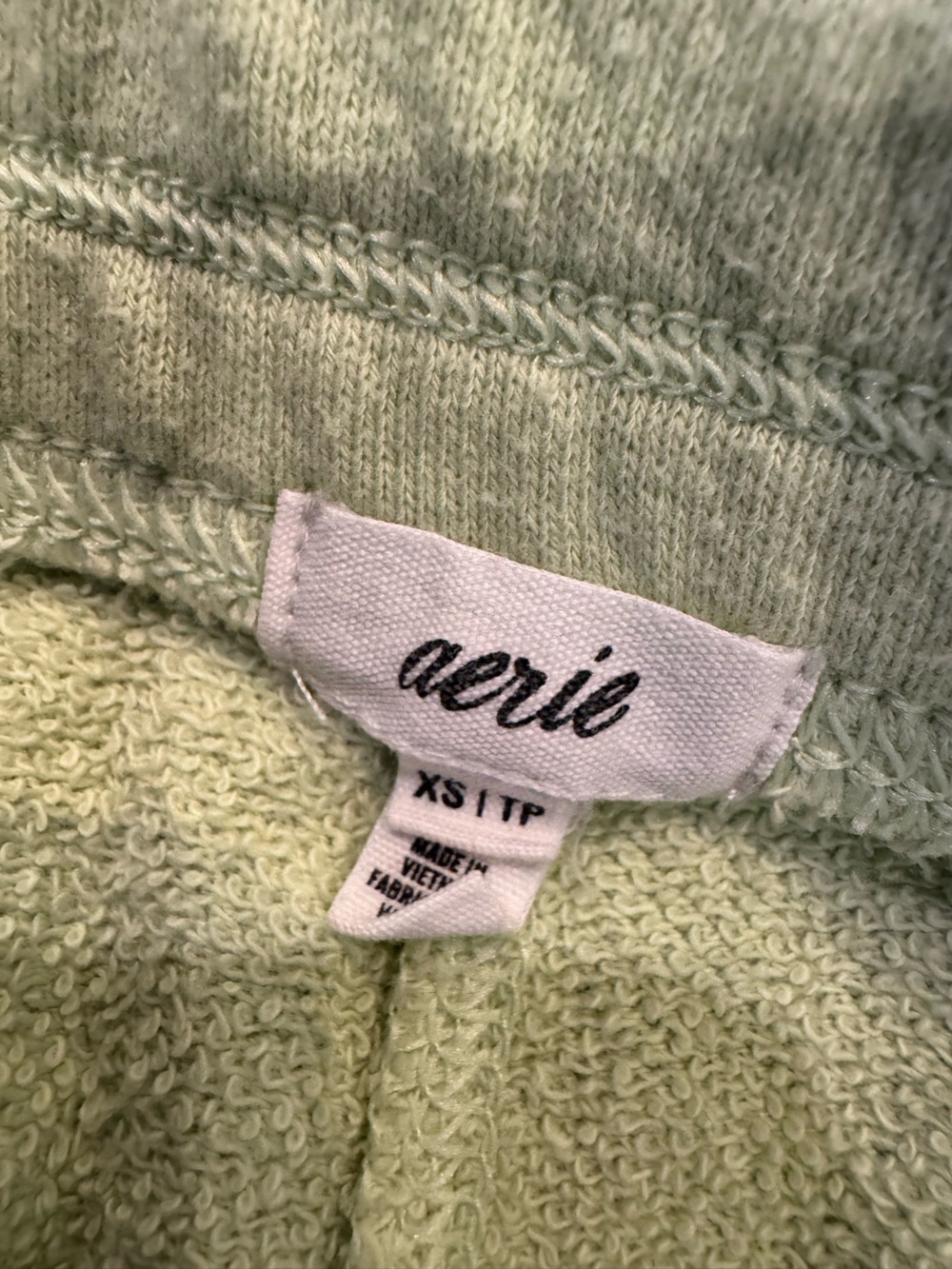 aerie Mint Green Terry Athletic Shorts - Picture 2 of 3